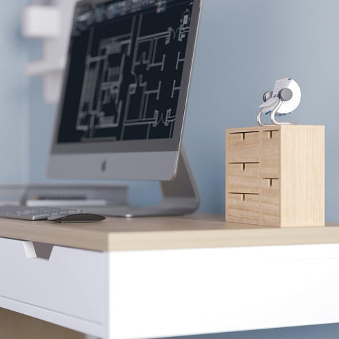 brightmaison BGT Capri Desk Organizer - Small Wooden Box for Office Supplies, Sewing Kit & Jewelry Box, Unfinished Wood