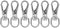 Swivel Eye Snap Hooks - 304 Stainless Steel Spring Snap Clip Buckle for Bird Feeders, Pet Chains, 6-Pack