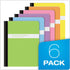 Oxford Poly Composition Notebooks, 6 Pack, Assorted Pastel Covers, 100 Sheets, Wide Ruled Paper, 9-3/4 x 7-1/2 Inches