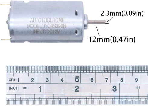 AUTOTOOLHOME Mini DC 12V Electric Hand Drill Motor & Twist Drills Set 1/88-1/6 inch JT0 Chuck Jewelry Craft Kit