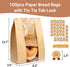 100 Pack 13.7" 8.2" 3.5" Packaging PAICUIKE Large Kraft Paper Bread Bags for Homemade Bread Sourdough Bags x x with Tin