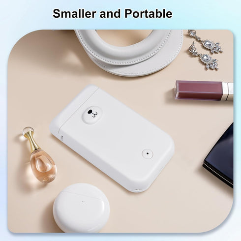 Bear Label Maker Machine with Tape - Cute Portable Bluetooth Mini Label Printer for Home Office, 3 Rolls