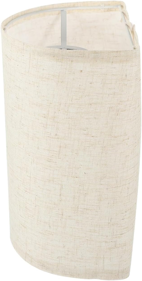 SHINEOFI 9.84X6.61X5.03 Inch Linen Lamp Shade Half Round Table and Floor Lamp Cover Replacement Lampshade for Bedroom