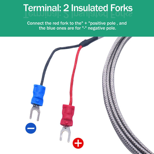 Twidec 2M NPT 1/2" (6X50MM) Pipe Thread Temperature Sensor Probe Two Wire Temperature Controller 0~600? 304 Stainless