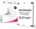 Thermal Printer Paper 8.5 x 11, HUOJI US Letter Size Inkless Printer