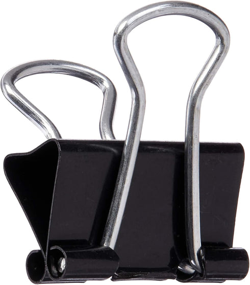 Universal Mini Binder Clips, 1/4-Inch Capacity, 5/8-Inch Wide, Black, 144/Bag