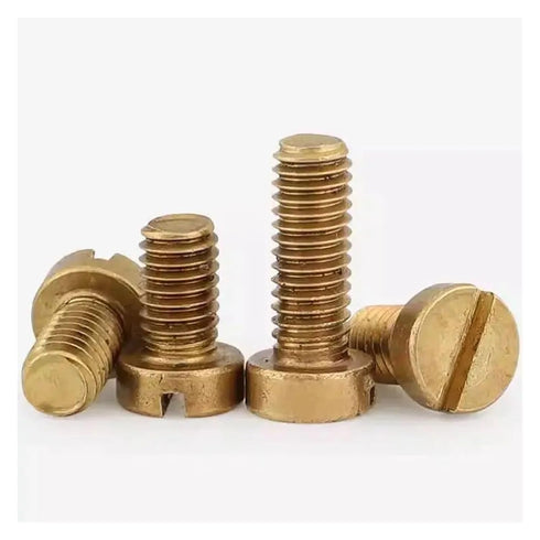VBNSWA M2~M8 GB65 M2 .5 M3 M4 M5 M6 M8(M6x30 (10pcs)) Brass Slotted Cheese Head Screw Bolt