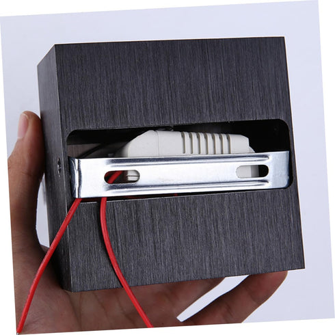 balacoo Square LED Wall Lamp Modern Black Wall Sconce for Indoor Use Stylish Lighting Decor for Living Room Bedroom