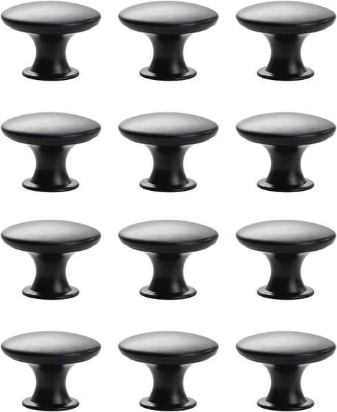 LUOOHL 12Pcs Furniture Decorative Handle Modern Stainless Steel Dressers Knob Round Bedside Cabinet Pull Round Drawer