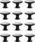LUOOHL 12Pcs Furniture Decorative Handle Modern Stainless Steel Dressers Knob Round Bedside Cabinet Pull Round Drawer
