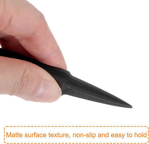 2Pcs Precision Plastic Tweezers Kit, 120mm Anti-static Flat Round Head Craft Tweezers Set for Laboratory Work