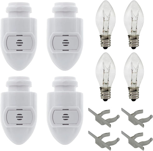 Creative Hobbies Auto On Sensor Plug in Night Light Module Includes 4