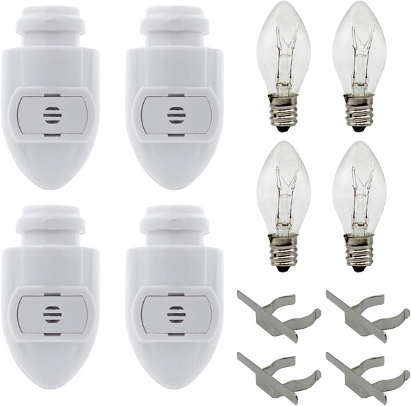 Creative Hobbies Auto On Sensor Plug in Night Light Module Includes 4