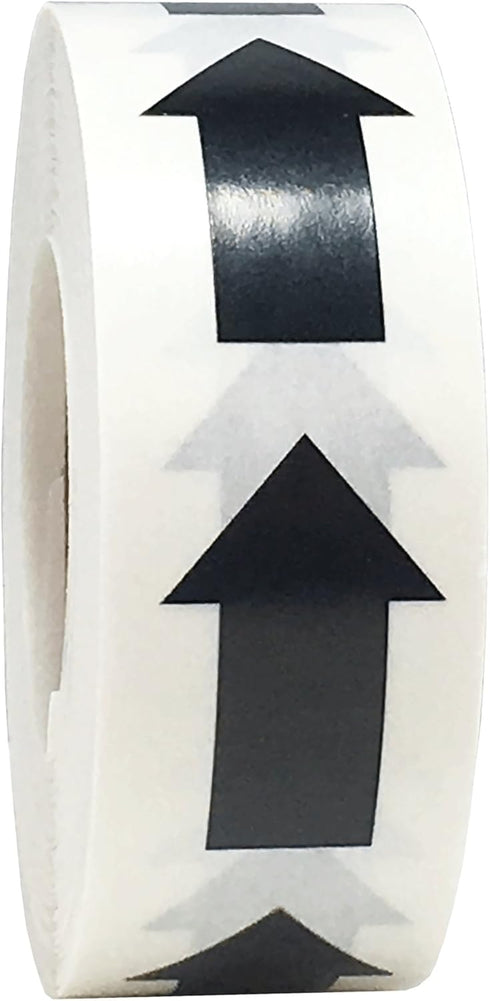 Black Color Coding Arrow Labels for Organizing Inventory, 1 x 5/8 Inch, 500 Total Adhesive Stickers