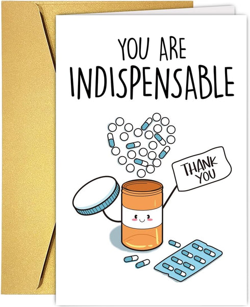 COLINHELIN Nurse Day Cards, Cute Thank You Card for Doctor Nurse Pharmacy, Lovely