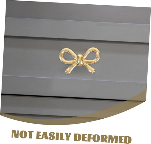 POPETPOP Brass Bow Drawer Pulls Vintage Bowknot Cabinet Handle for Dressers Wardrobes Shoe Cabinets Bedside Tables