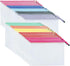 Mesh Zipper Pouch Document Bag, A4 Letter Size Waterproof Plastic Zip File Folders for Office Supplies, 40 Pack in 10
