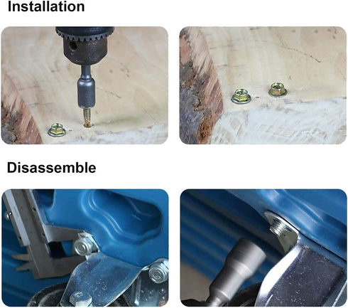 Utoolmart 1/4" Quick-Change Hex Shank Nut Setter Driver Drill Bit - 7mm, 65mm Length, Metric (2Pcs)