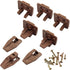 Waziaqoc 10 Set 1 Brown Plastic Replacement Drawer Guides, Slides Drawer Replacement Part Guides, for Dresser