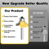 6pcs Set 1/4 Inch 1/8", 3/16", 1/4", 5/16", 3/8", 1/2" Roundover Router Bit Shank, Carbide Tip Rabbeting Router Bits
