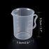 uxcell 300ml PP Plastic Graduated Beaker with Handle for Lab Kitchen Liquids, 3pcs