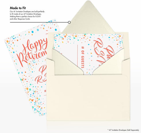 LUXPaper 4Bar A1 Contour Flap Invitation Envelopes, Natural, 50 Qty