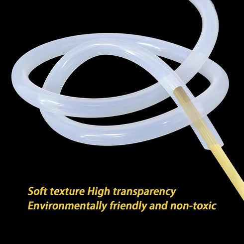 TONGYUANDA 1/4" 3/8" 10 Pure Silicone Tubing, ID x OD x FT, Flexible Food-Grade Tubing, High Temp Resistant