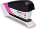Bostitch Office InCourage Compact Stapler, Spring-Powered, BCA Pink (1588), Plastic Half Strip