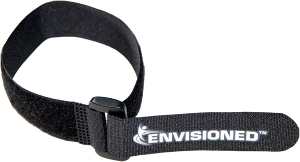 Reusable Cinch Straps 3/4" x 8", 12 Pack, Multipurpose Quality Hook and Loop Securing Straps (Black)