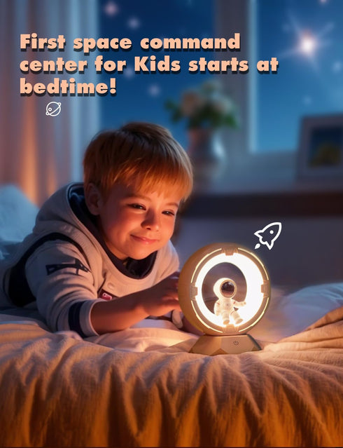 ILLUMYN 9-Level Dimmable Night Light Kids, Astronaut Space Night Light Lamp with Cold Warm Light Rechargeable Tap Touch