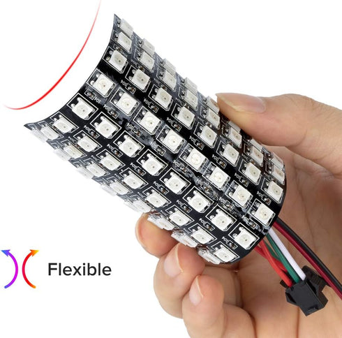 2 Pack WS2812B 5050SMD 8X8 256 WLED,SP802E DC5V BTF-LIGHTING ECO RGB Alloy Wire Individual Addressable Pixel LED Matrix