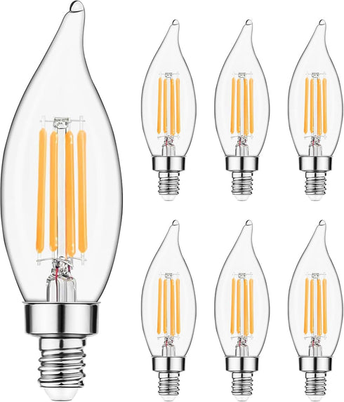 Sigalux E12 Candelabra Bulb 60 watt Equivalent, 2700K Warm White LED E12