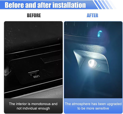 YoRise Car USB Night Light, Plug-in Mini Auto Interior Atmosphere Light, Portable USB Car LED Lights, Universal