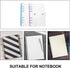 STOBOK 2pcs Clear A6 6-Ring Binder Cover, Refillable Planner Binder Cover, Snap Button Closure, Loose Leaf Folder