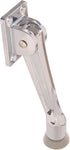 Hillman 5" Kickdown Door Stop - Satin Chrome, Heavy Duty Doorstoppers with Ribbed Rubber Foot, 1-Pack | 852939