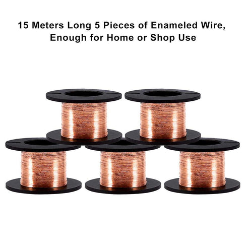 5 Rolls/Set 12m Enameled Copper Wire, 0.004" Diameter Repair Wire
