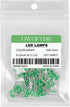 OWOFYDR 100pcs 3mm 3V 20mA) Bulb Green LED Diode Lights diffused lamp (Color Lens Round DC Bright Lighting Lamps