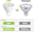 SETEN 6 Pack MR16 Bulb, GU5.3 5W (50W 5000K 450 38 12-24V Non-Dimmable LED Bi-Pin Base, Equivalent) Daylight, Lumens