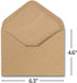 ValBox 4.6x6.3" Kraft Envelopes 100 PCS 120 GSM Brown Contour Flap Invitation Envelopes for Baby Shower, Graduation, Wedding, Invitations - Gummed Flap