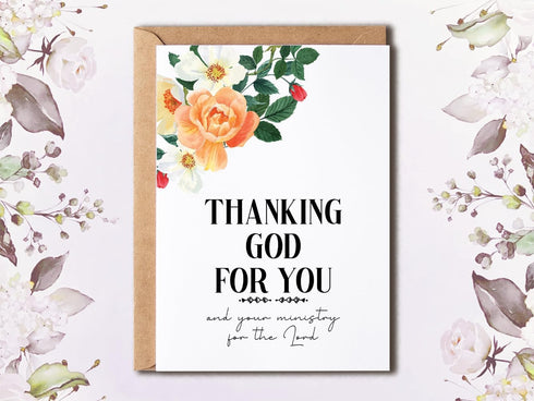 NTVShop Pastor Appreciation Card - Grateful For Your Ministry Card - Gift For Minister - Church Staff