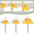 45 1/4 Inch 3 Set, 1/2", 5/8", 3/4" Pynsseu Degree Lock Miter Router Bit Shank Pcs Joint Router Bit Carbide Steel
