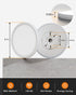 1800LM 3000K/4000K/5000K Dimmable 8.7inch Matane LED Flush Mount Ceiling Light Fixture with Night Light, Selectable