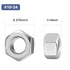 BNUOK 50 Pack #10-24 304 (18-8) #10 Inch Hex Nuts, Stainless Steel Hex Nut, Nut Standard Coarse Thread Hex Machine