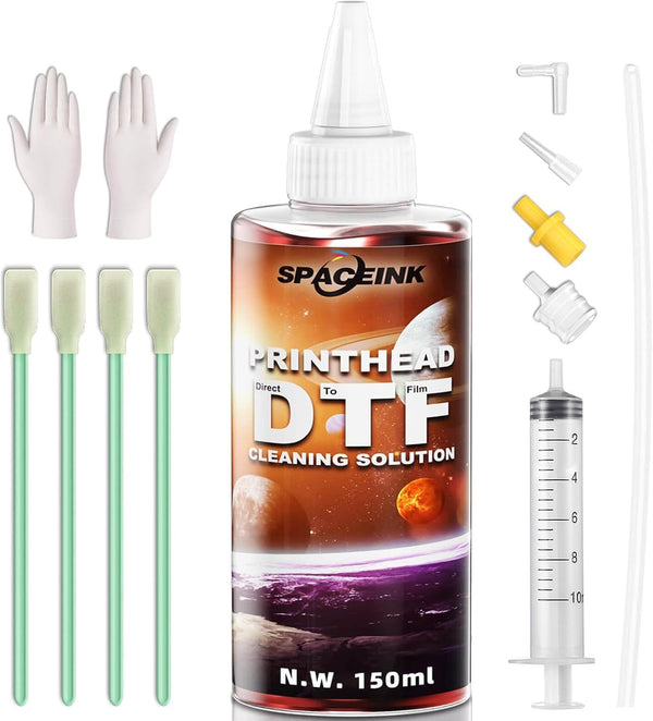 DTF Cleaning Solution 150mL for Epson L805, XP15000, L1800, Compatible with DTG Printer Print Head Liquid Cleaner