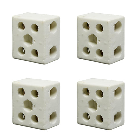 2 Way Ceramics Terminal Blocks, 30A 250V High Temp Porcelain Ceramic Connectors