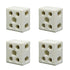 2 Way Ceramics Terminal Blocks, 30A 250V High Temp Porcelain Ceramic Connectors