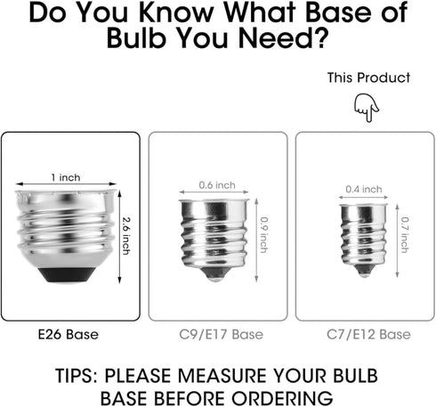 E12/C7 Bulbs ST38 1W Bulb, 2200K, 50 Pack VISTERLITE Base LED Replacement for Outdoor String Lights - Not Solar
