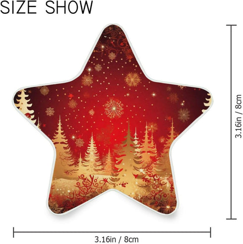 ALAZA Golden Tree Snowflake Merry Christmas Xmas Star Shaped LED Night Light Dusk to Dawn Sensor Plug in Night Home