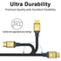 35FT, 4K@120Hz, 48 2.1 Long Hdmi Cable Gbps Ultra High Speed Hdmi Cord with Gold-Plated Connectors, Aluminum Shell