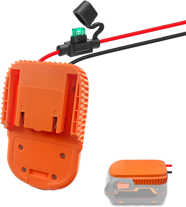 EID Power Wheels Adapter for Ridgid 18V AEG Hyper Li-ion Battery Dock Connector with 14AW Wire and Fuse